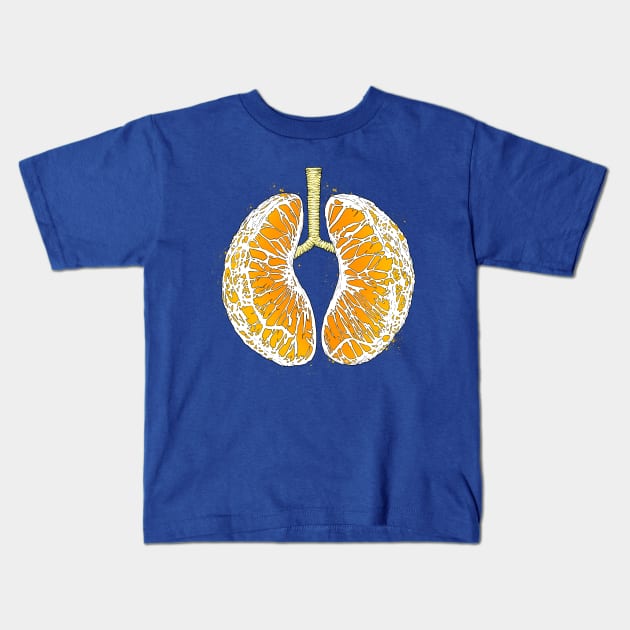 citrus lungs Kids T-Shirt by NikKor